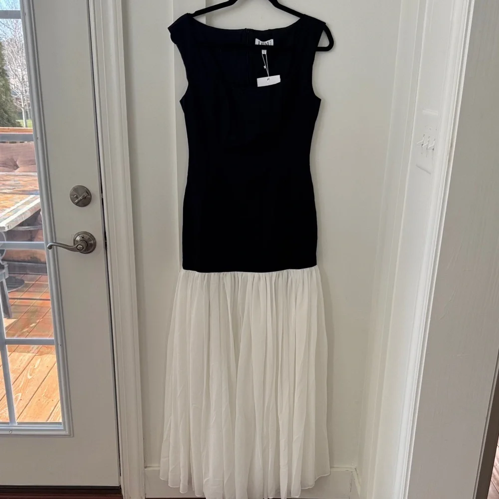 NWT Leau Phantom Chiffon Maxi Dress Size L - Picture 2 of 13